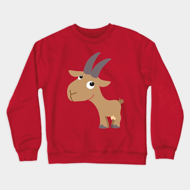 Cute Little Goat Crewneck Sweatshirt by katelein